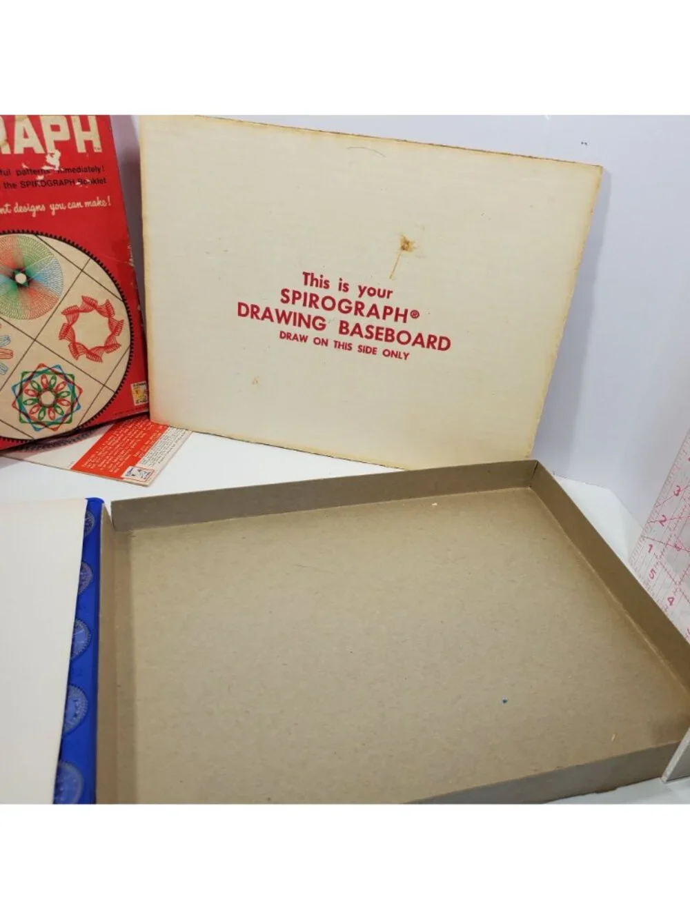 Kenner 1967 Spirograph Drawing Set Complete Minus Pens Vintage Blue Tray - Picture 4 of 12